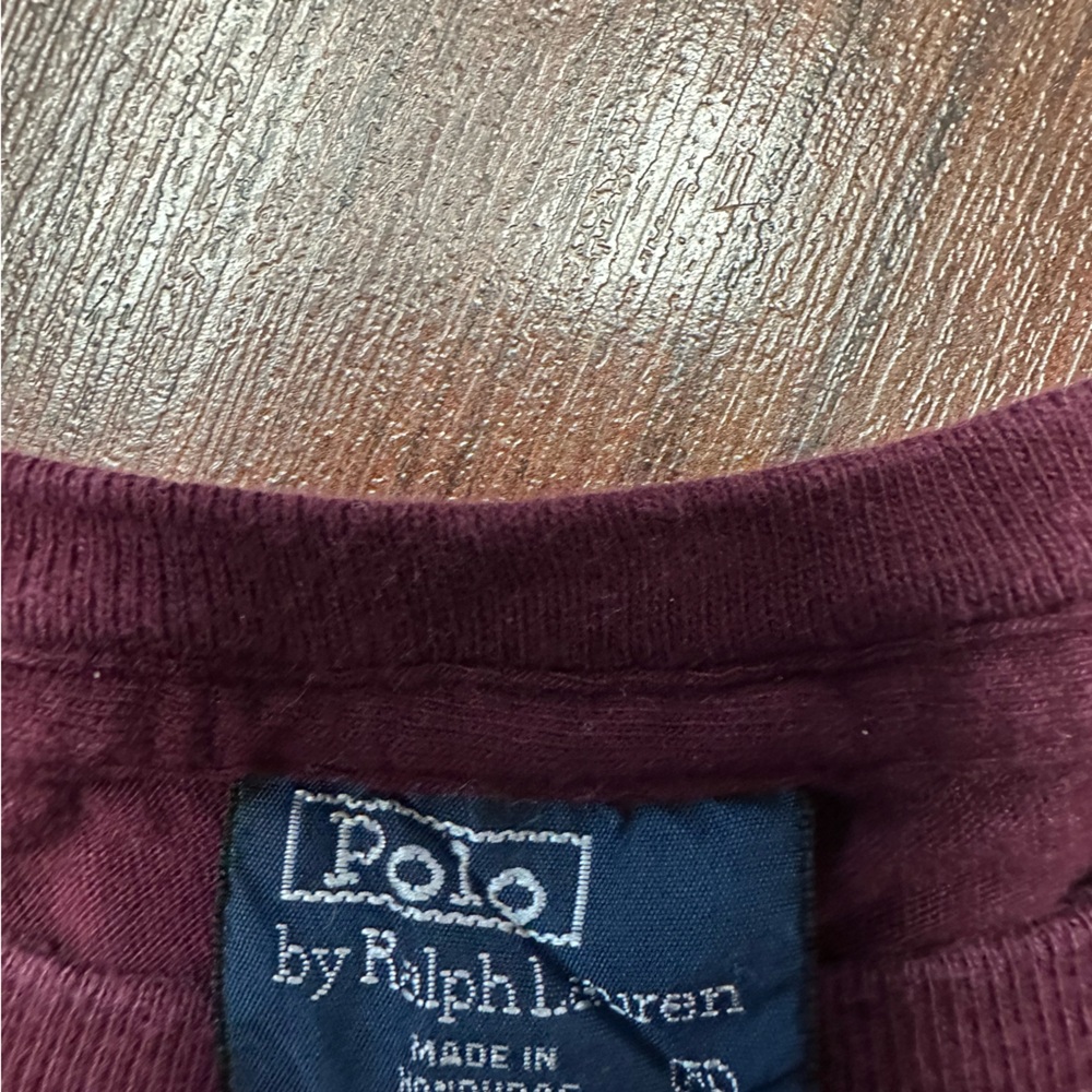 Polo by Ralph Lauren Burgundy Short Sleeve Tee - Picture 2 of 3